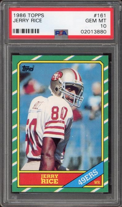 1986 Topps #161 Jerry Rice ROOKIE PSA GEM MINT 10
