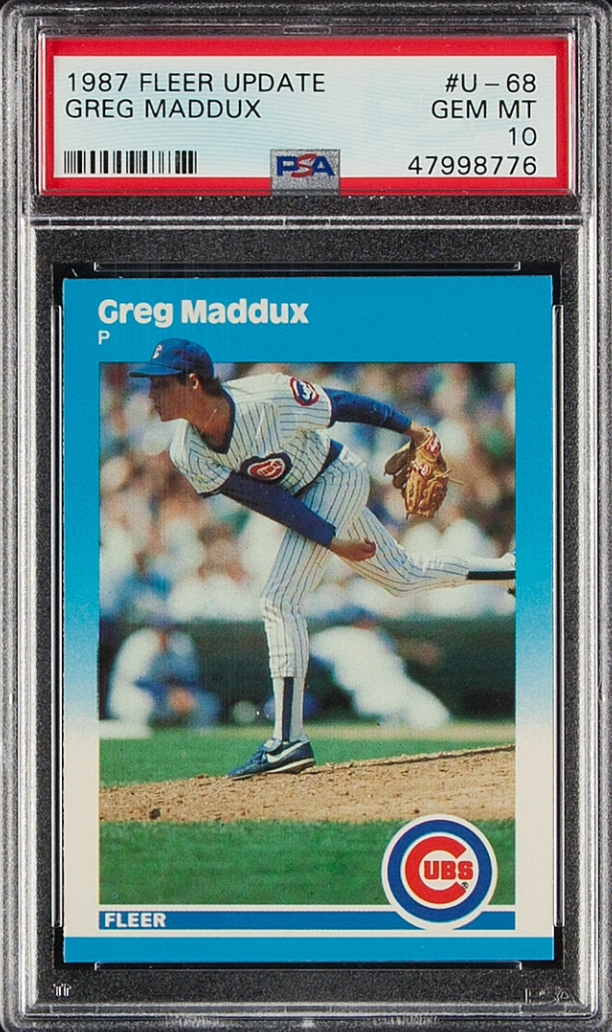 1987 Fleer Update #U68 Greg Maddux ROOKIE PSA GEM MINT 10