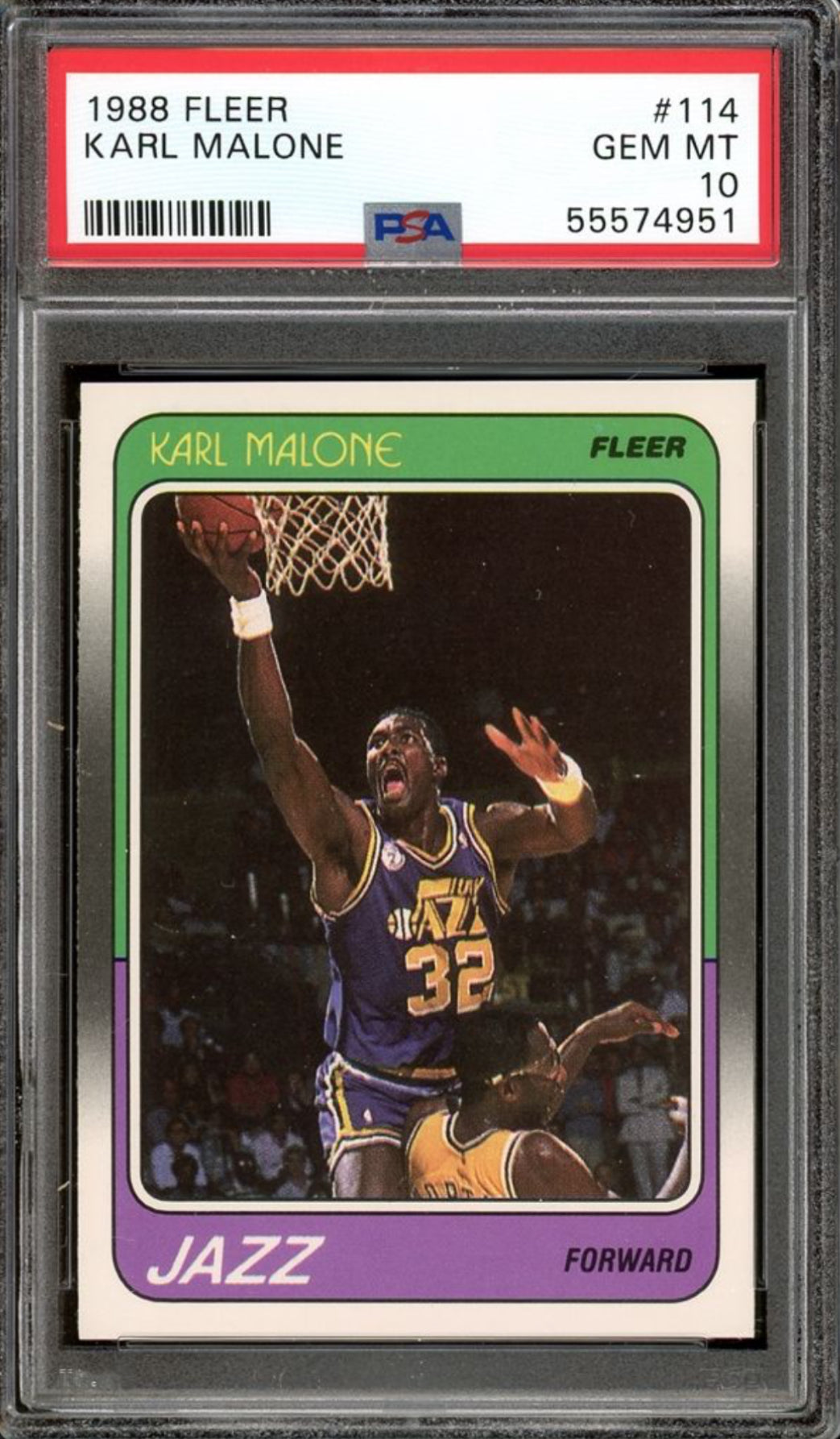 1988 Fleer #114 Karl Malone PSA GEM MINT 10