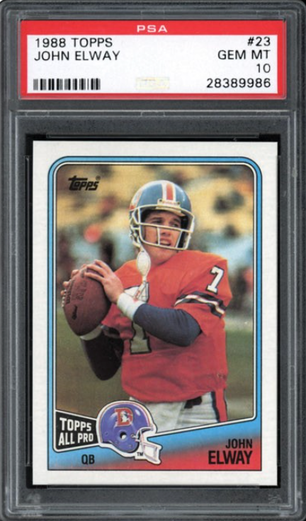 1988 Topps #23 John Elway PSA GEM MINT 10