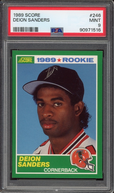 1989 Score #246 Deion Sanders ROOKIE PSA MINT 9