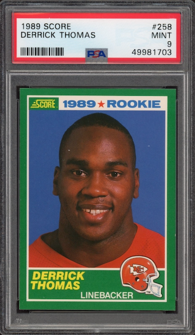 1989 Score #258 Derrick Thomas ROOKIE PSA MINT 9