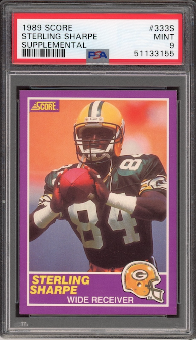 1989 Score #333S Sterling Sharpe Supplemental ROOKIE PSA MINT 9
