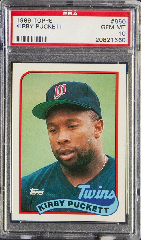 1989 Topps #650 Kirby Puckett PSA GEM MINT 10