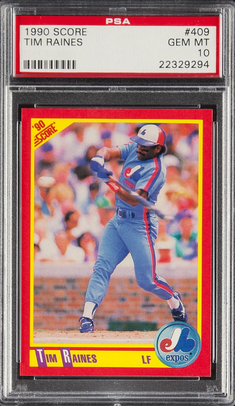 1990 Score #409 Tim Raines PSA GEM MINT 10