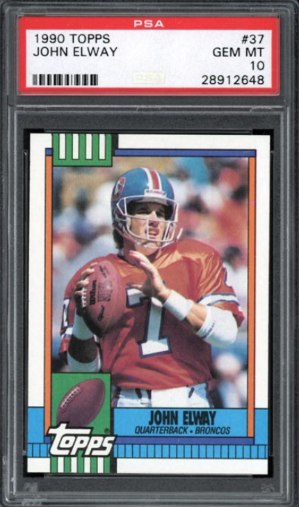 1990 Topps #37 John Elway PSA GEM MINT 10