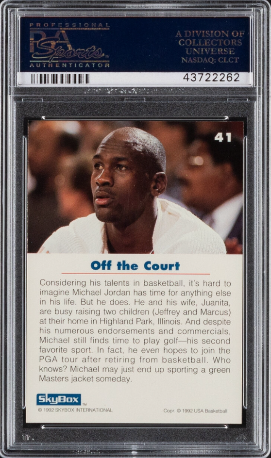 1992 Skybox USA Basketball #41 Michael Jordan PSA GEM MINT 10