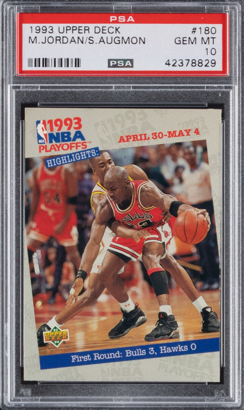 1993 Upper Deck #180 M. Jordan/S. Augmon PSA GEM MINT 10