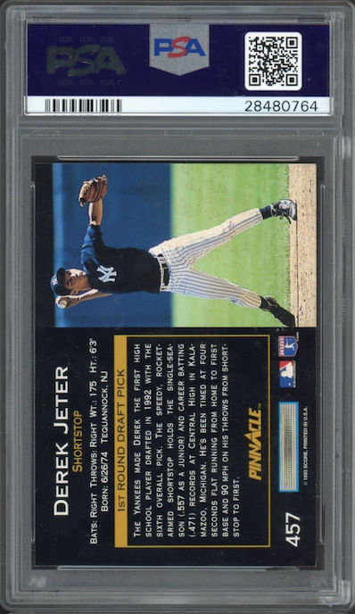 1993 Pinnacle #457 Derek Jeter PSA 6