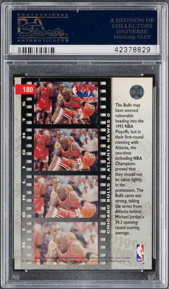1993 Upper Deck #180 M. Jordan/S. Augmon PSA GEM MINT 10