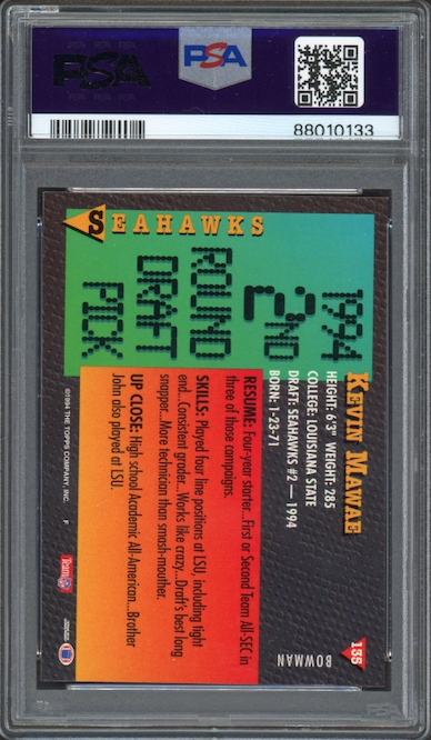 1994 Bowman #135 Kevin Mawae ROOKIE PSA MINT 9