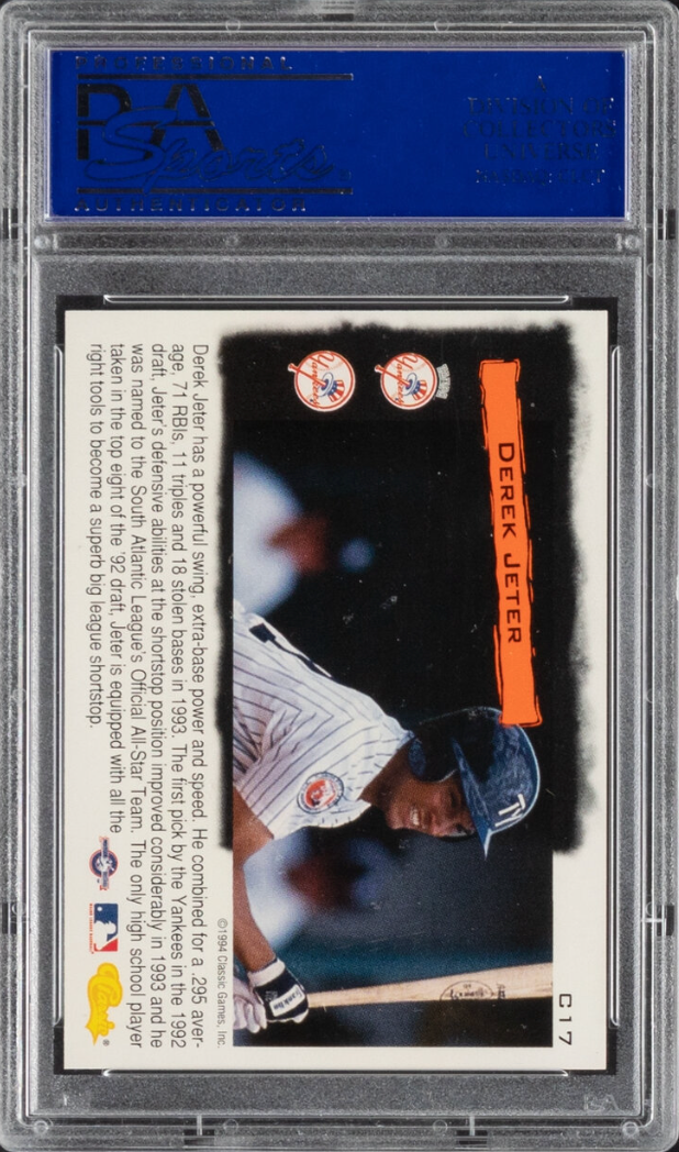 1994 Classic Cream of the Crop #C17 Derek Jeter PSA 10