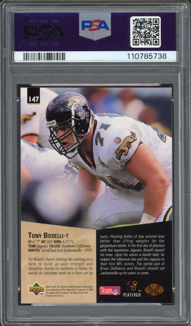 1995 SP #147 Tony Boselli ROOKIE PSA GEM MINT 10