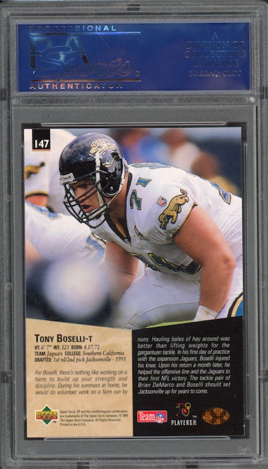 1995 SP #147 Tony Boselli ROOKIE PSA MINT 9
