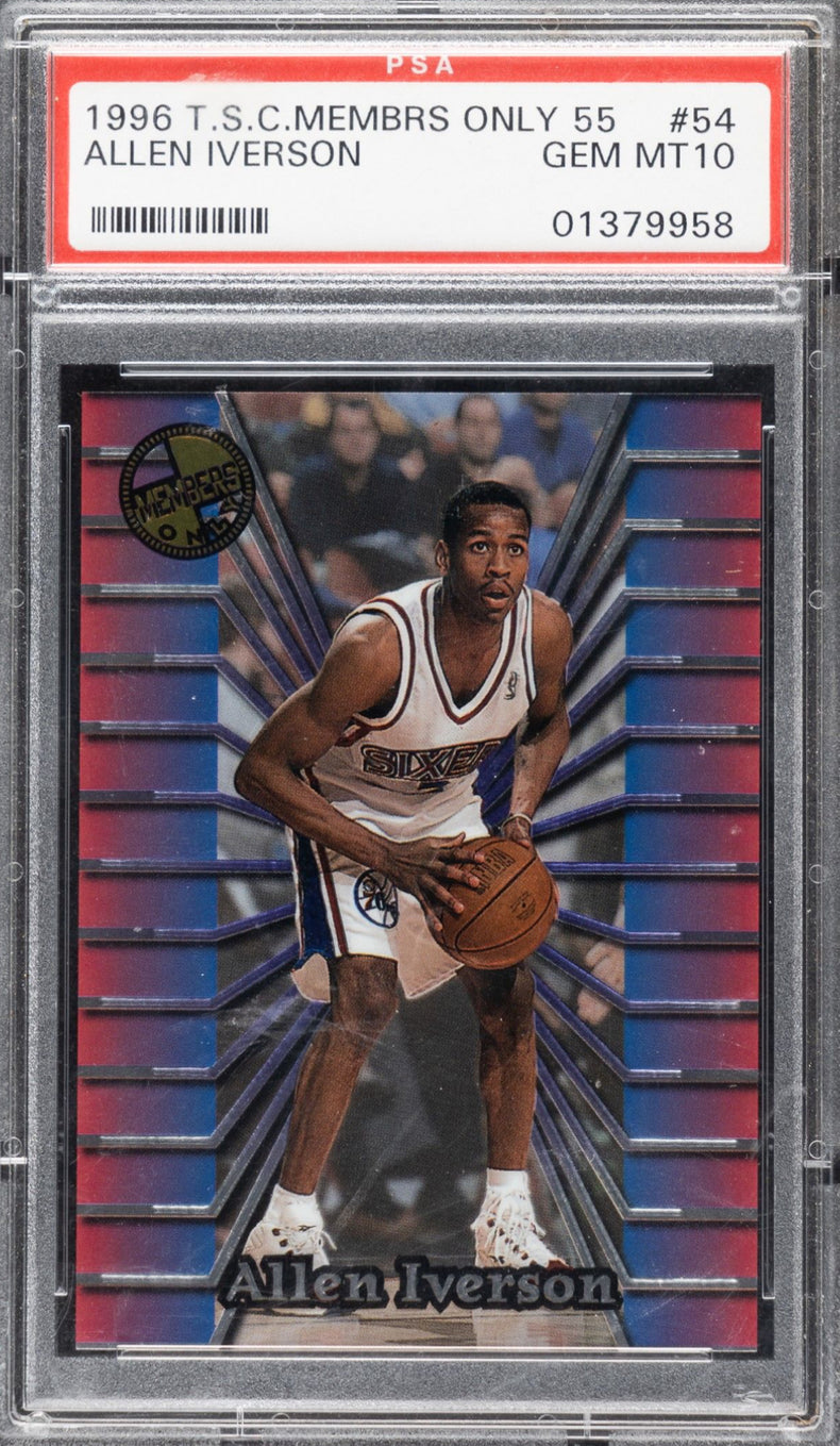 1996 T.S.C. Members Only 55 #54 Allen Iverson PSA 10