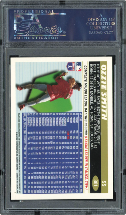 1996 Topps #301 Ozzie Smith PSA 10