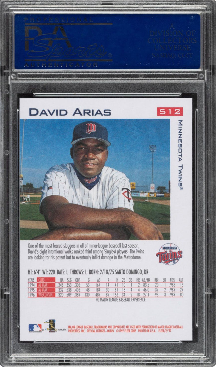 1997 Fleer #512 David Arias PSA 10