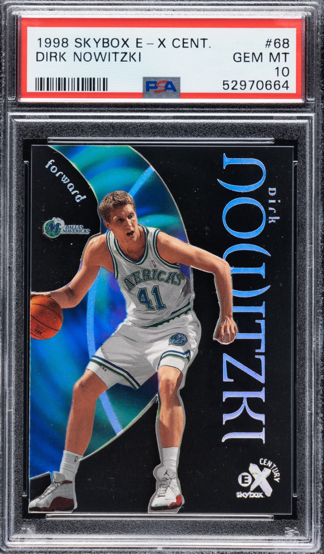 1998 Skybox E-X Cent. #68 Dirk Nowitzki ROOKIE PSA GEM MINT 10
