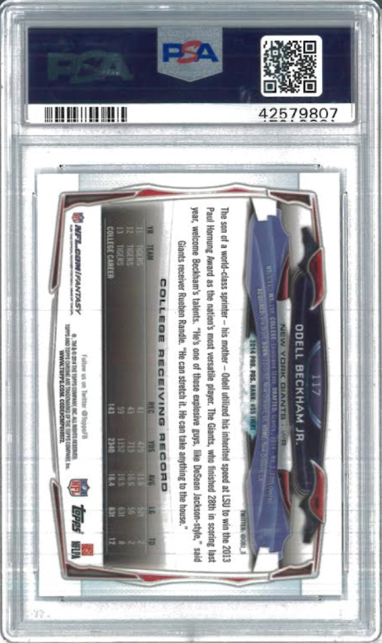 2014 Topps Chrome Facing Forward #117 Odell Beckham Jr. PSA 10