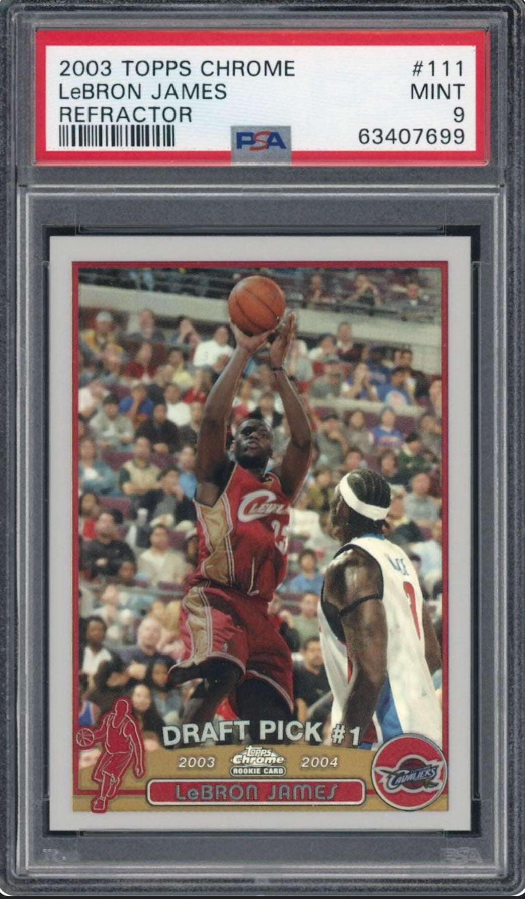 2003 Topps Chrome Refractor #111 Lebron James PSA 9