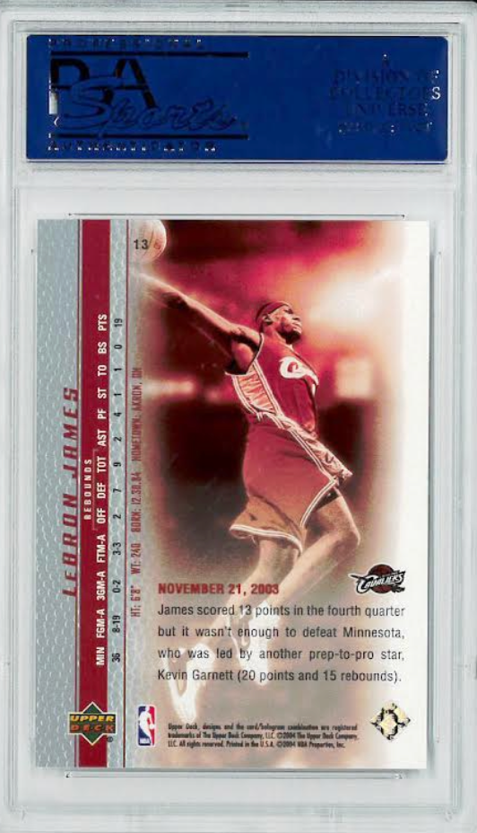 2003 Upper Deck Phenomenal Beginning #13 Lebron James ROOKIE PSA GEM MINT 10