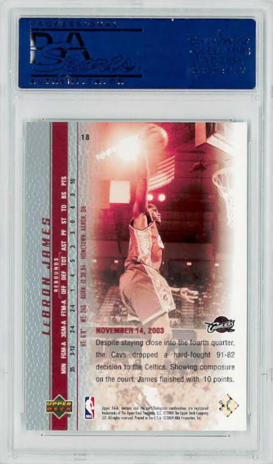 2003 Upper Deck Phenomenal Beginning #18 Lebron James ROOKIE PSA GEM MINT 10