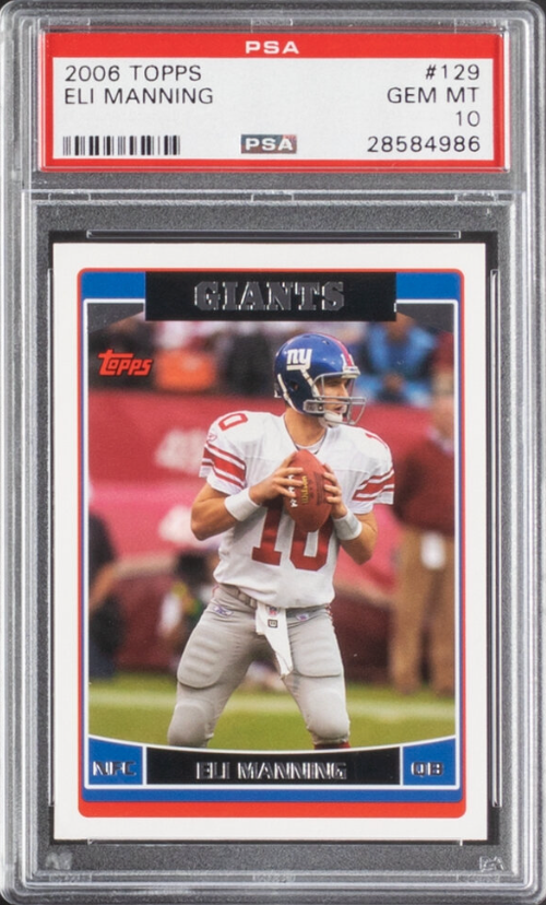 2006 Topps #129 Eli Manning PSA GEM MINT 10