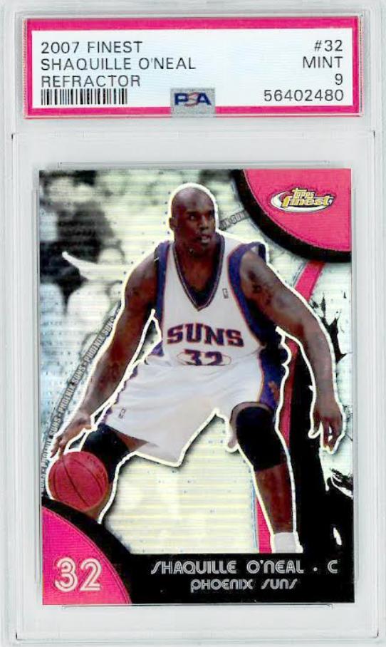 2007 Finest Refractor #32 Shaquille O’Neal PSA MINT 9