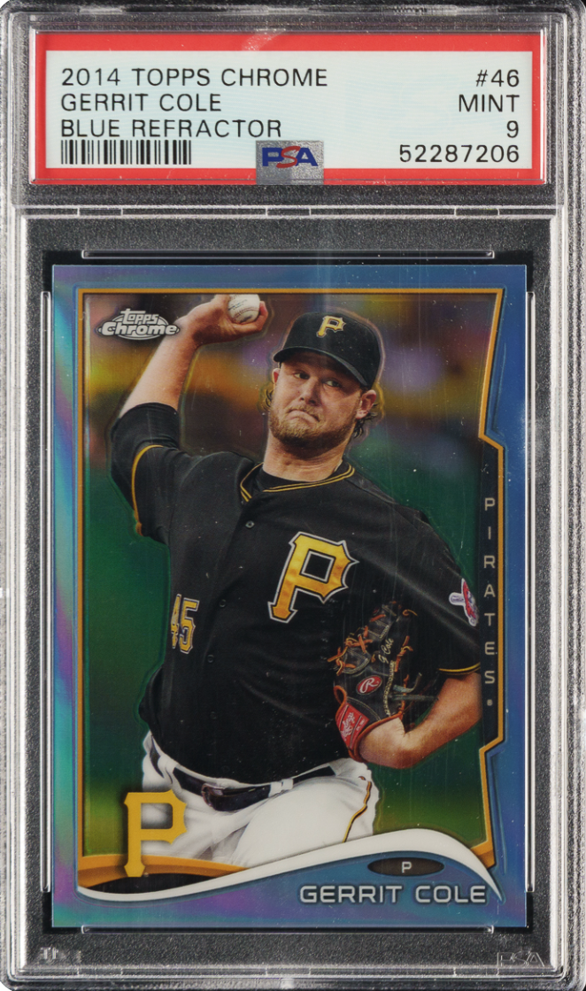 2014 Topps Chrome Blue Refractor #46 Gerrit Cole PSA MINT 9