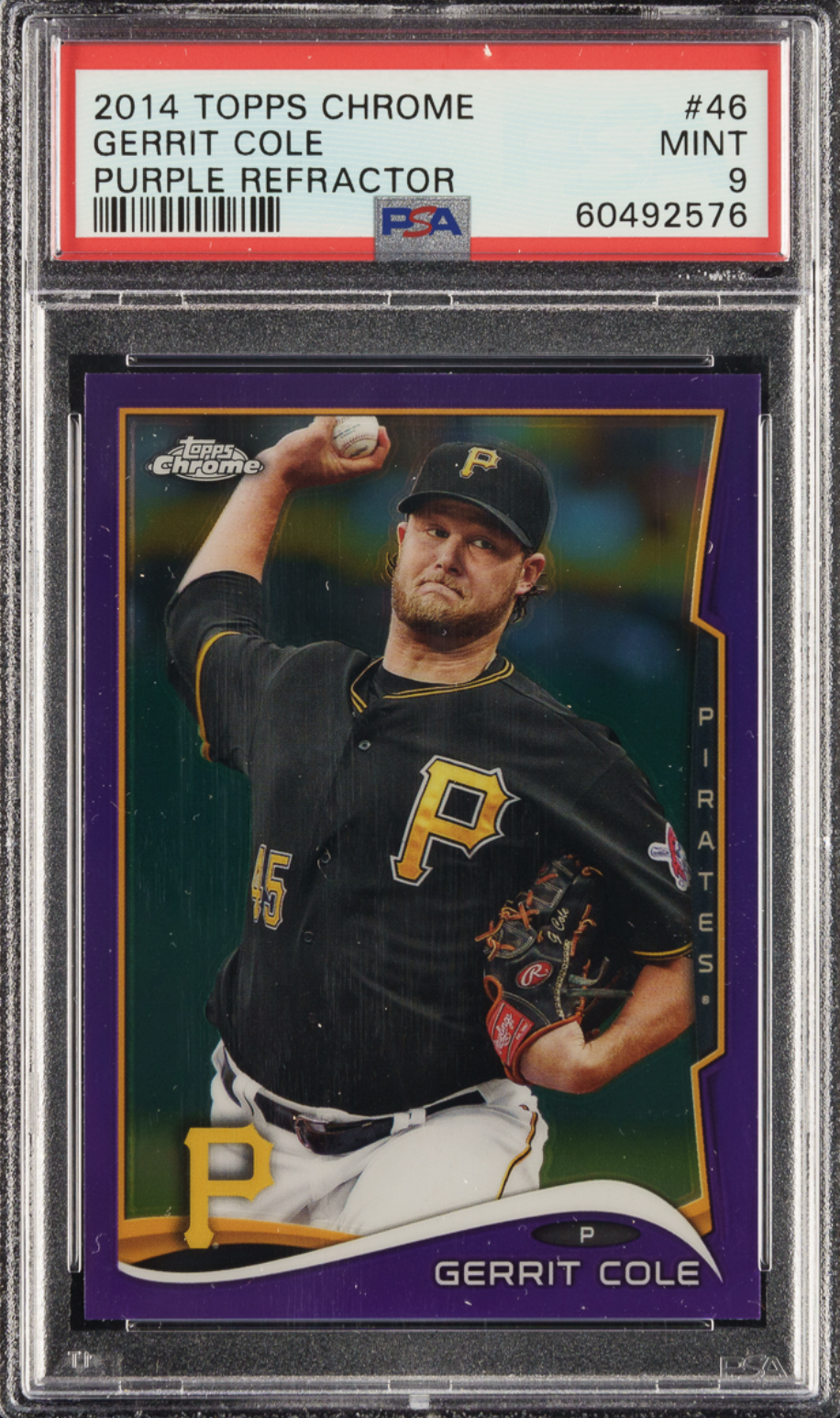 2014 Topps Chrome Purple Refractor #46 Gerrit Cole PSA MINT 9
