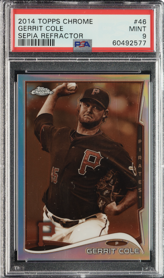 2014 Topps Chrome Sepia Refractor #46 Gerrit Cole PSA MINT 9