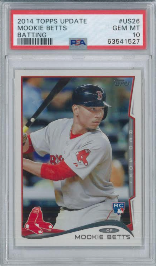 2014 Topps Update Batting #US26 Mookie Betts ROOKIE PSA GEM MINT 10