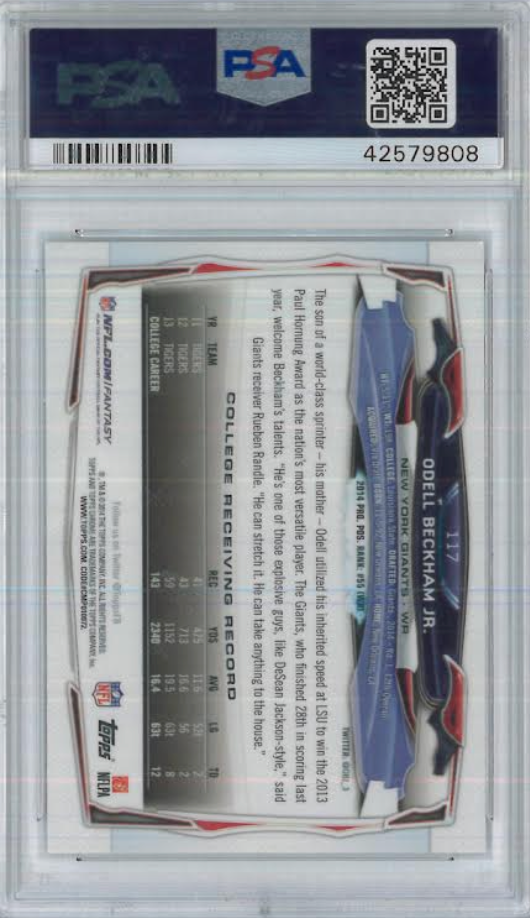 2014 Topps Chrome Facing Forward Ref. #117 Odell Beckham Jr. PSA 10