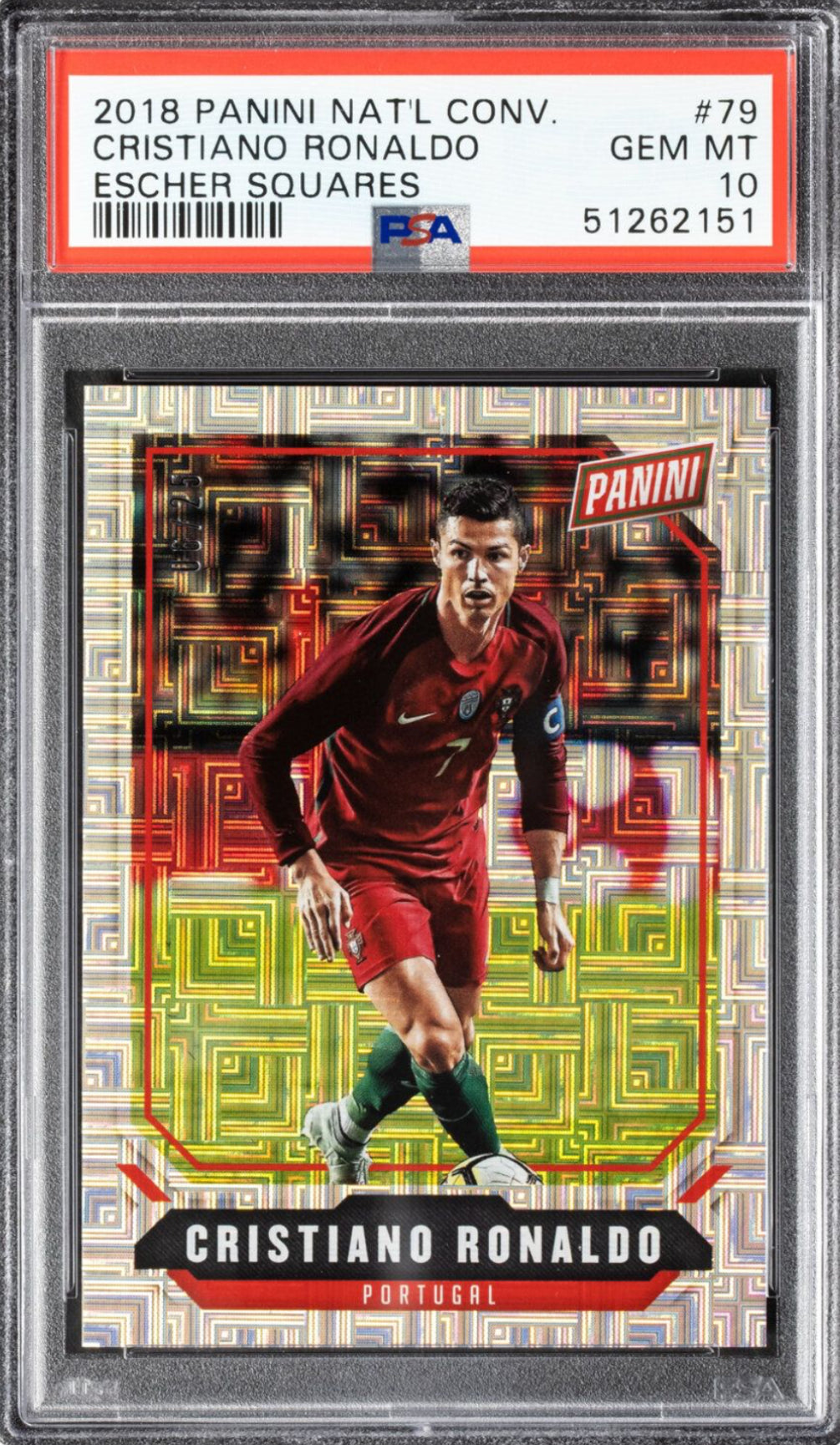 2018 Panini Nat’l Conv. Escher Squares #79 Cristiano Ronaldo PSA GEM MINT 10