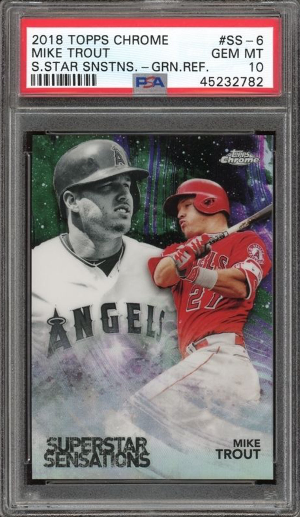 2018 Topps Chrome #SS-6 Mike Trout PSA GEM MINT 10