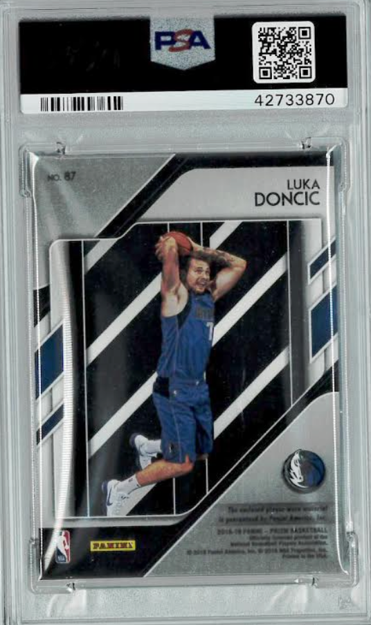 2018 Panini Prizm Sensational Swatches #87 Luka Doncic ROOKIE PSA GEM MINT 10