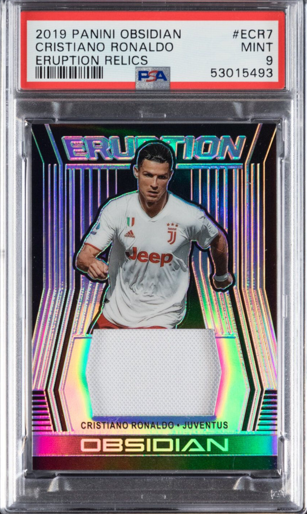 2019 Panini Obsidian Eruption Relics #ECR7 Cristiano Ronaldo PSA MINT 9