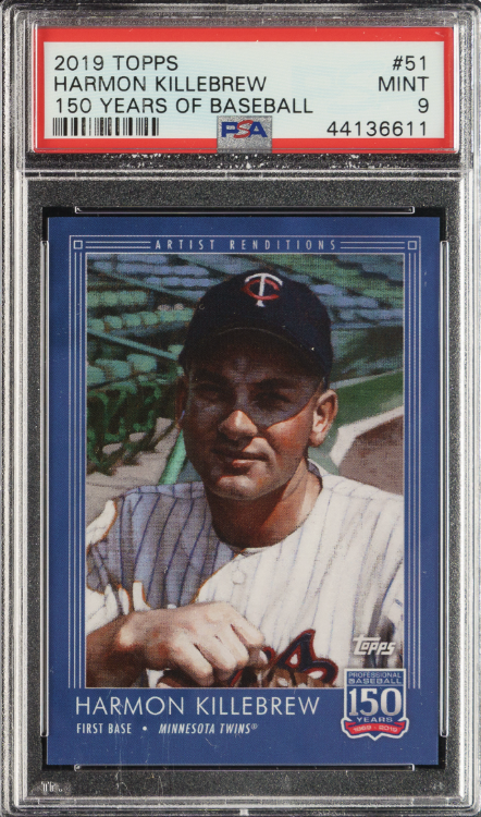2019 Topps 150 Years of Baseball #51 Harmon Killebrew PSA MINT 9