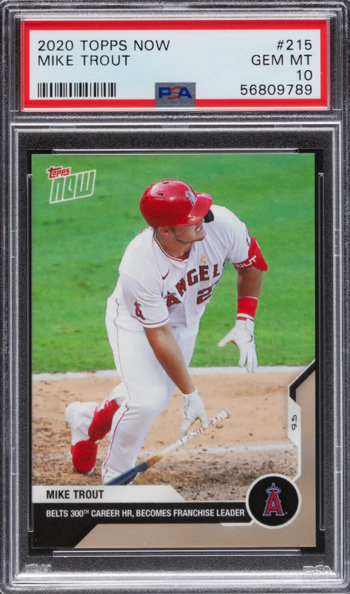 2020 Topps Now #215 Mike Trout PSA GEM MINT 10