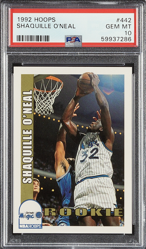 1992 Hoops #442 Shaquille O’Neal ROOKIE PSA GEM MINT 10