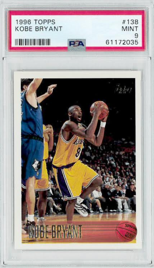 1996 Topps #138 Kobe Bryant ROOKIE PSA MINT 9