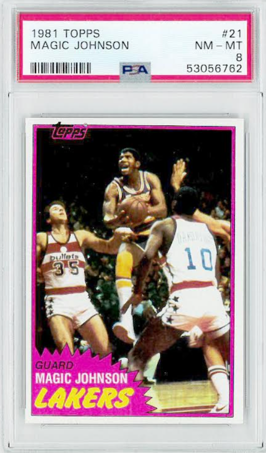 1981 Topps #21 Magic Johnson PSA 8