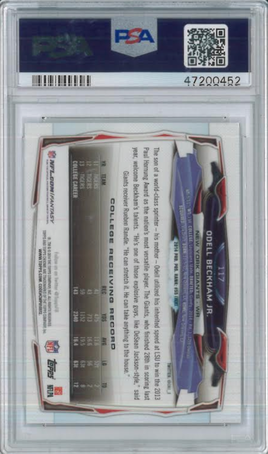 2014 Topps Chrome Facing Forward #117 Odell Beckham Jr. PSA 10