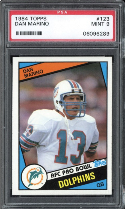1984 Topps #123 Dan Marino ROOKIE PSA MINT 9