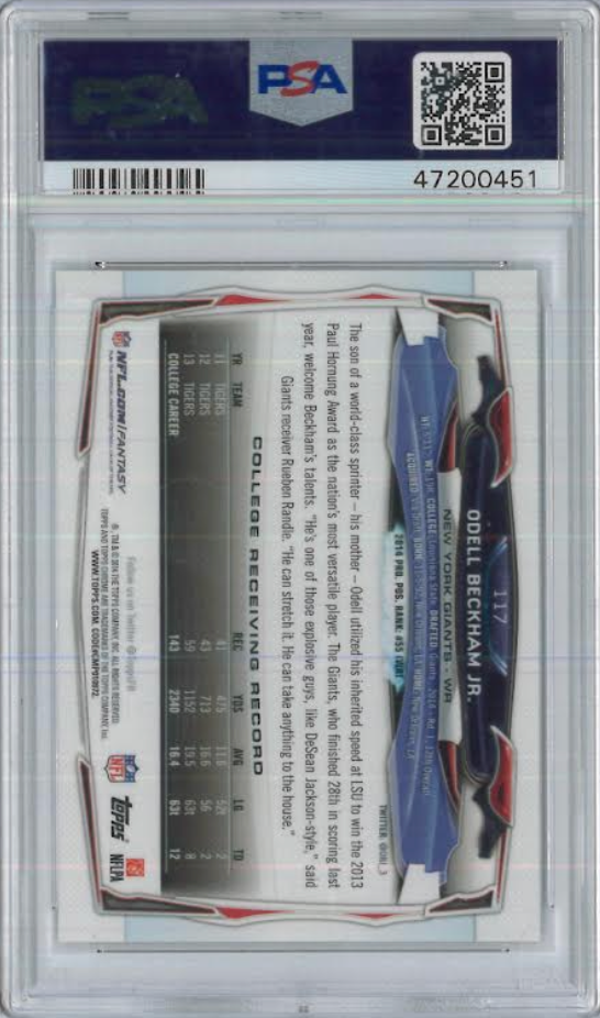 2014 Topps Chrome Facing Forward #117 Odell Beckham Jr. PSA 10
