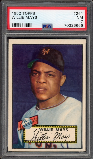 1952 Topps #261 Willie Mays PSA NM 7