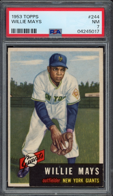 1953 Topps #244 Willie Mays PSA NM 7