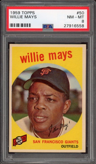1959 Topps #50 Willie Mays PSA NM-MT 8