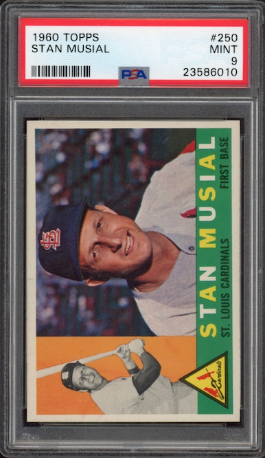 1960 Topps #250 Stan Musial PSA MINT 9