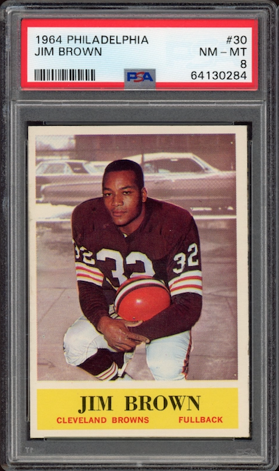 1964 Philadelphia #30 Jim Brown PSA NM-MT 8